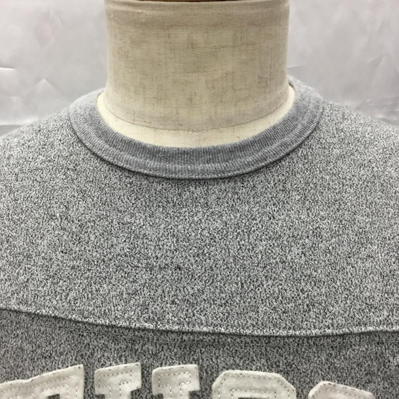 ステューシー STUSSY カットソー 七分袖 長袖カットソー クルーネックカットソー 七分丈 M ロゴ、文字 灰 / グレー / メンズ USED 古着 中古 10106589
