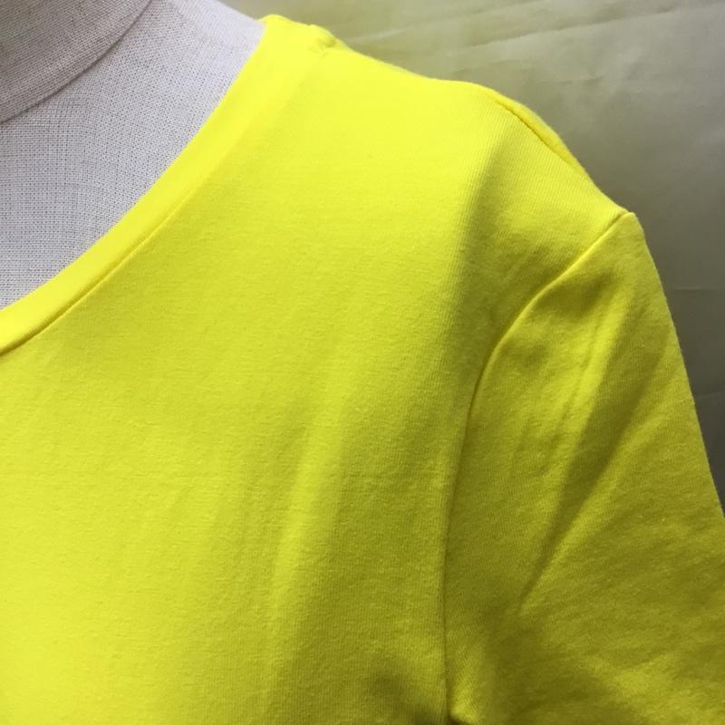 ザラ ZARA Tシャツ 半袖 2335 159 300 ショート丈 クロップド丈 XS 無地 黄 / イエロー / レディース USED 古着 中古 10115558