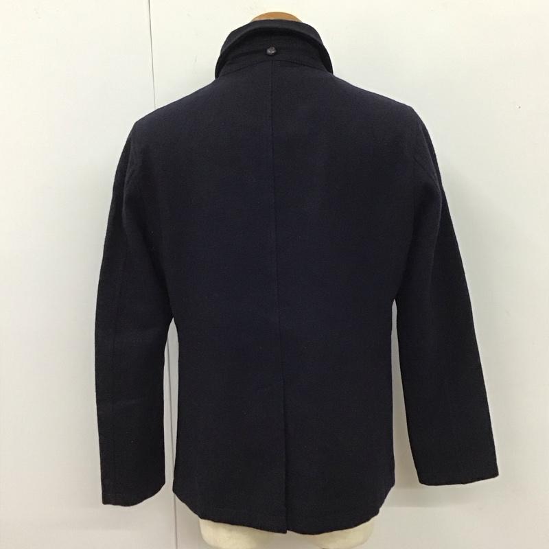 ソフネット SOPHNET. コート コート一般 ショートコート ピーコート アウター ジャケット L 無地 紺 / ネイビー / メンズ USED 古着 中古 10114410