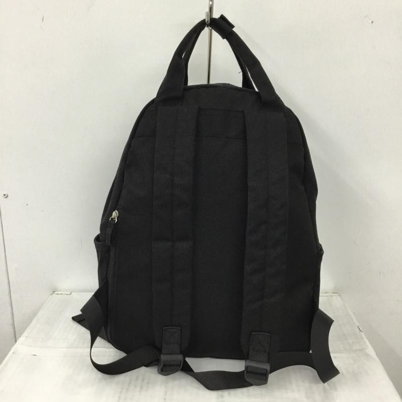 ミルクフェド MILKFED. リュックサック、デイパック リュックサック、デイバッグ 103203053018 EMBROIDERED BAR CANVAS BACKPACK ロゴ、文字 黒 / ブラック / レディース USED 古着 中古 10109902