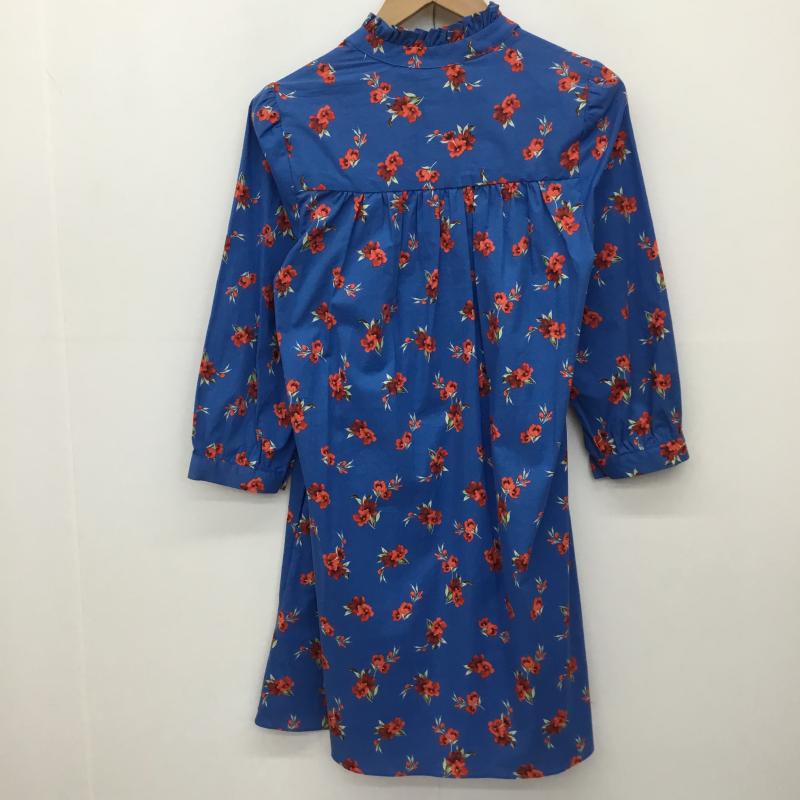 ザラ ZARA ワンピース ひざ丈スカート XS 花柄 青 / ブルー / レディース USED 古着 中古 10134146