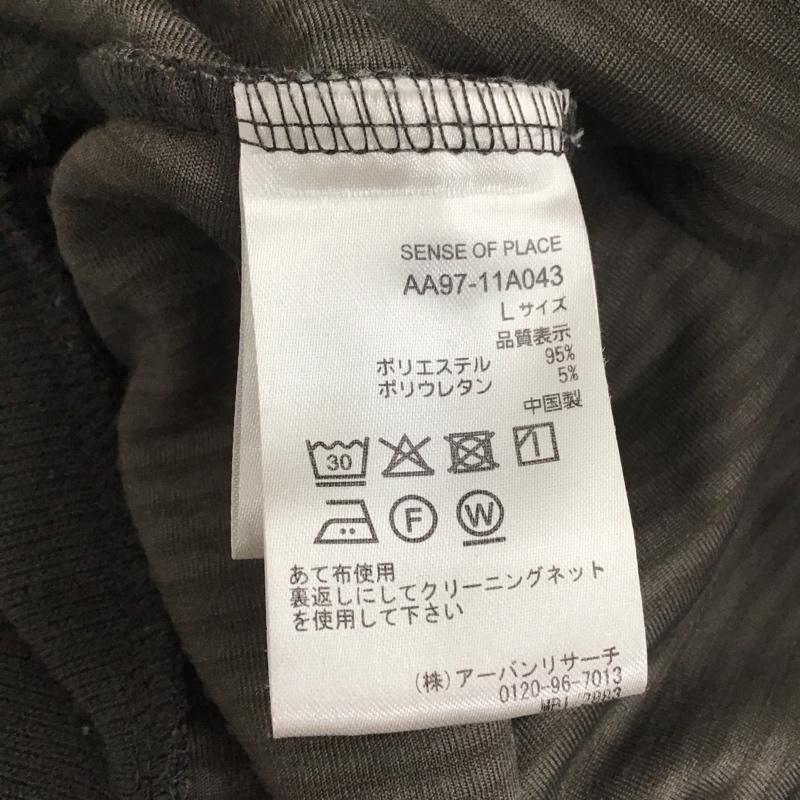 センスオブプレイス SENSEOFPLACE カットソー 長袖 長袖カットソー クルーネックカットソー ロングスリーブカットソー コーデュロイ L 無地 灰 / グレー / メンズ USED 古着 中古 10113739