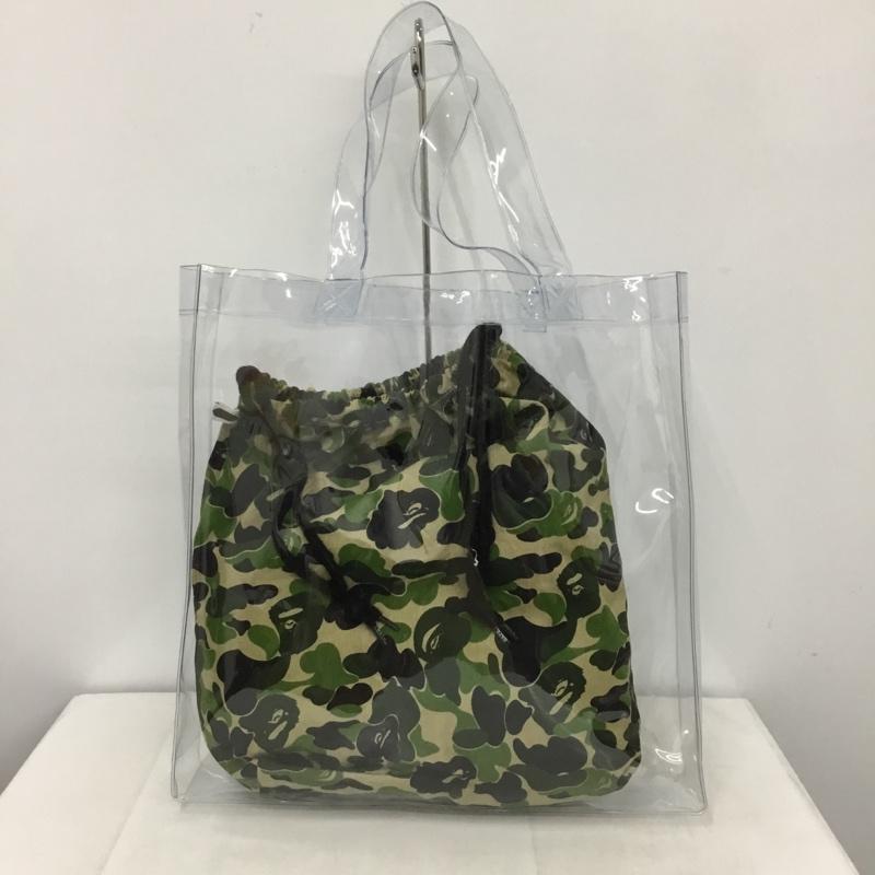 アベイシングエイプ A BATHING APE トートバッグ トートバッグ ABC CAMO CLEAR TOTE BAG クリアバッグ 巾着 プリント 透明 / クリア / メンズ USED 古着 中古 10138499