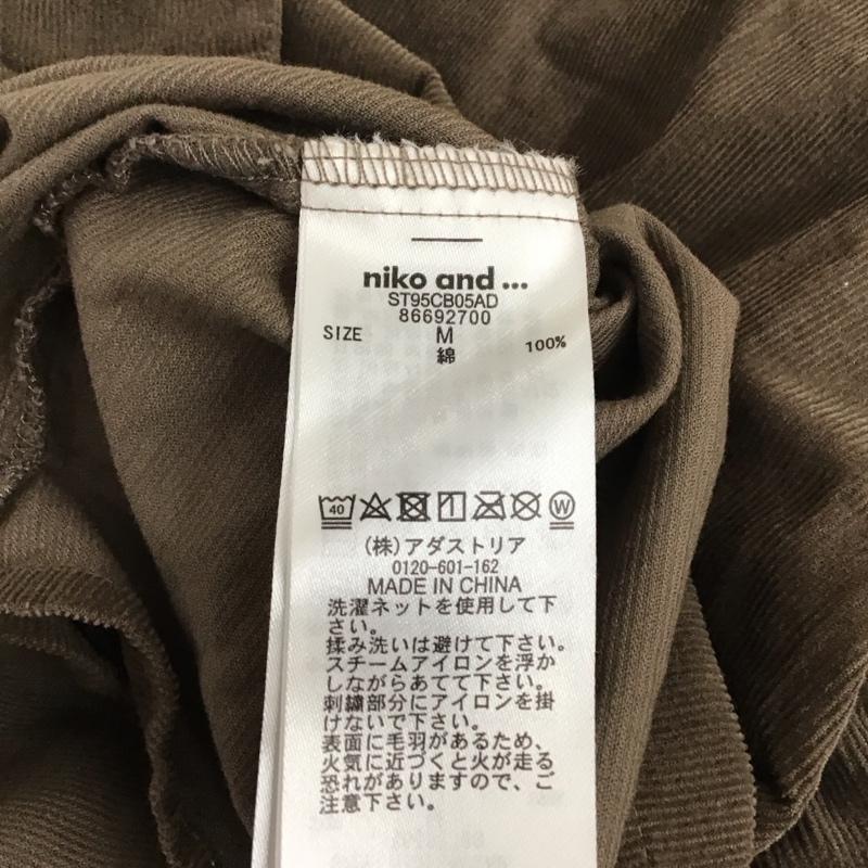 ニコアンド niko and... シャツ、ブラウス 長袖 M 無地 茶 / ブラウン / レディース USED 古着 中古 10121212