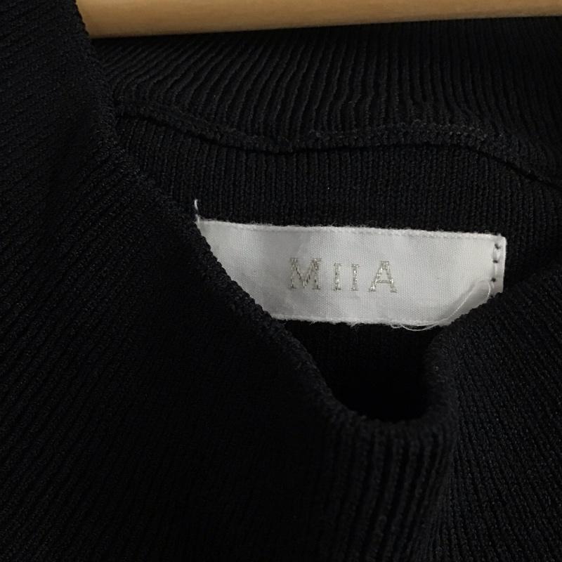 ミーア MIIA カットソー 半袖 FREE 無地 黒 / ブラック / レディース USED 古着 中古 10130299