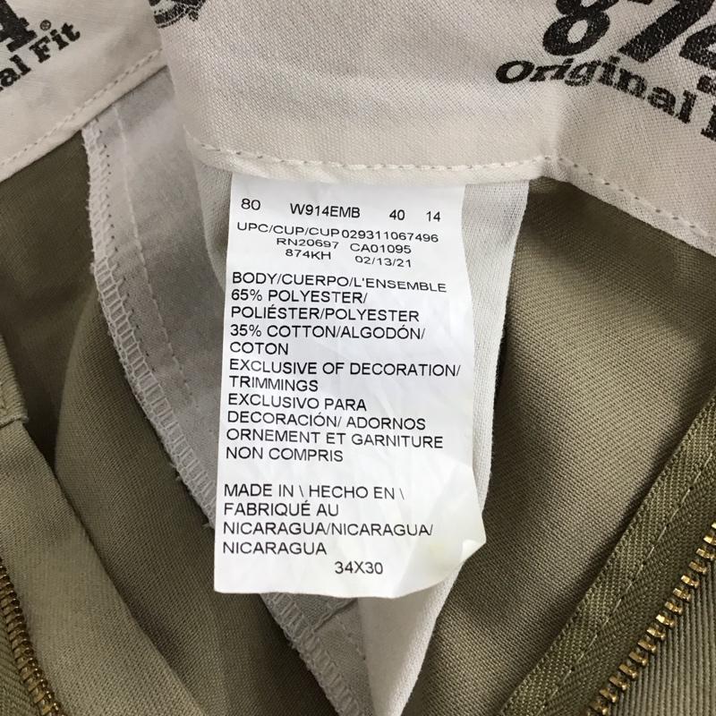 ディッキーズ Dickies パンツ ワークパンツ、ペインターパンツ ワークパンツ ワイドパンツ カジュアルパンツ 34インチ 無地 ベージュ / ベージュ / メンズ USED 古着 中古 10134573