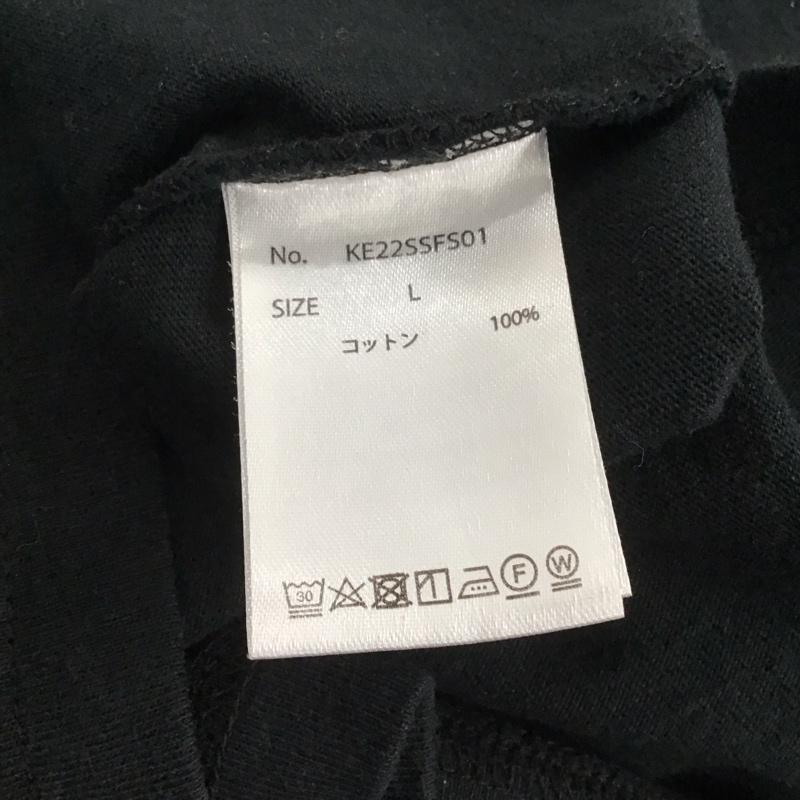 ケルティ KELTY Tシャツ 半袖 半袖カットソー 無地Tシャツ クルーネックカットソー L ロゴ、文字 黒 / ブラック / メンズ USED 古着 中古 10138446