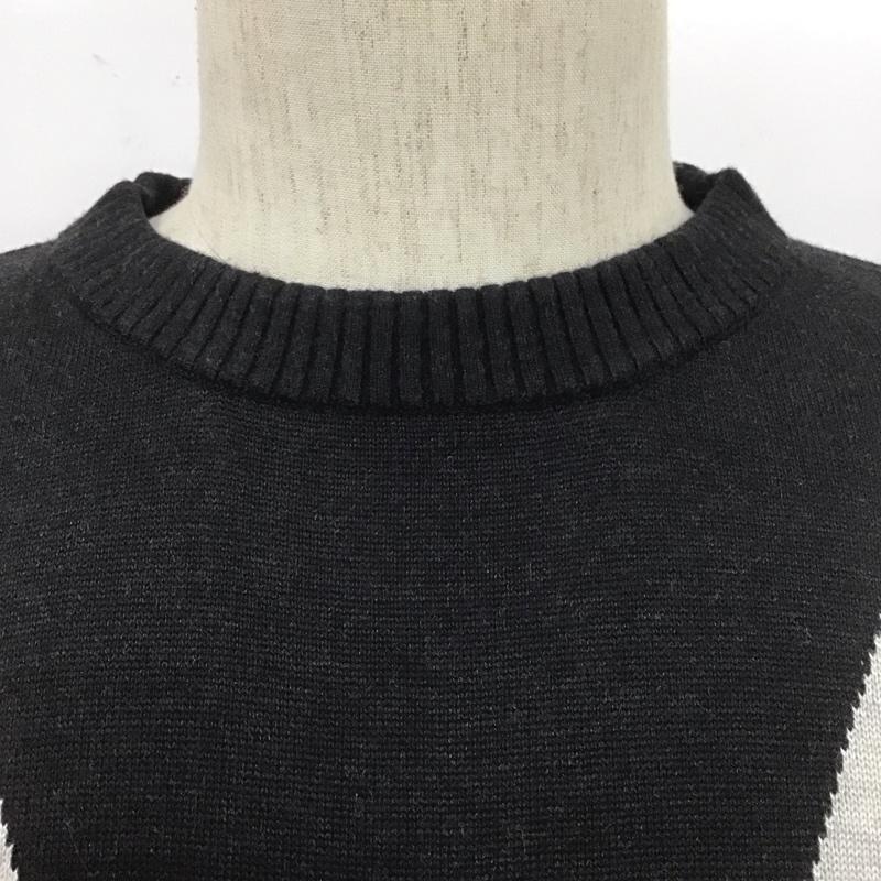 デンハム DENHAM ニット、セーター 長袖 長袖ニットカットソー クルーネックカットソー セーター リブニットカットソー 3 無地 黒 / ブラック / X 灰 / グレー / X カーキ / カーキ / メンズ USED 古着 中古 10107108