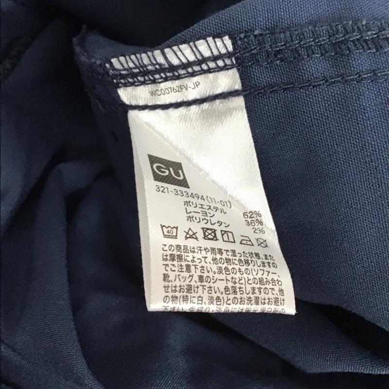 ジーユー GU パンツ ワークパンツ、ペインターパンツ 321-333494 ボトム ワイドパンツ カジュアルパンツ L 無地 紺 / ネイビー / メンズ USED 古着 中古 10133166