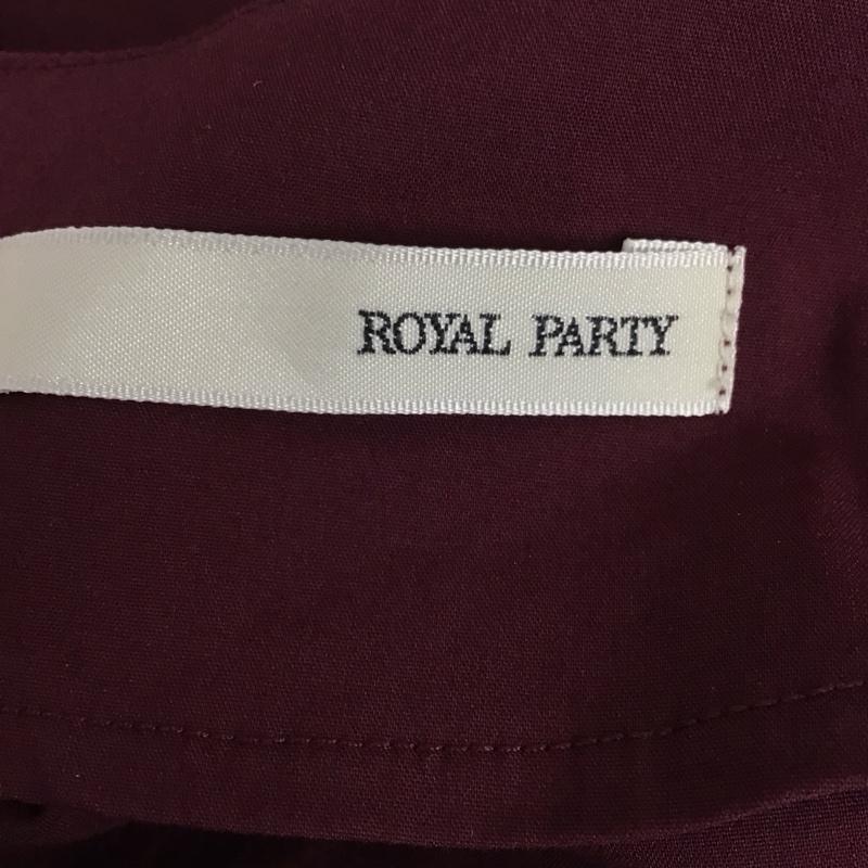 ロイヤルパーティー ROYAL PARTY カットソー 長袖 7483-671-8 カシュクール ペプラム FREE 無地 紫 / パープル / レディース USED 古着 中古 10120052