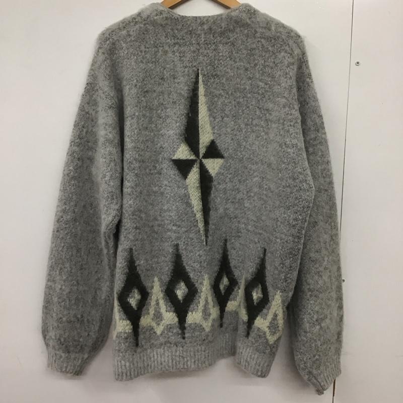 タウンクラフト TOWNCRAFT カーディガン 長袖 長袖カーディガン 前ボタン ニットカーディガン プリント 灰 / グレー / メンズ USED 古着 中古 10133069