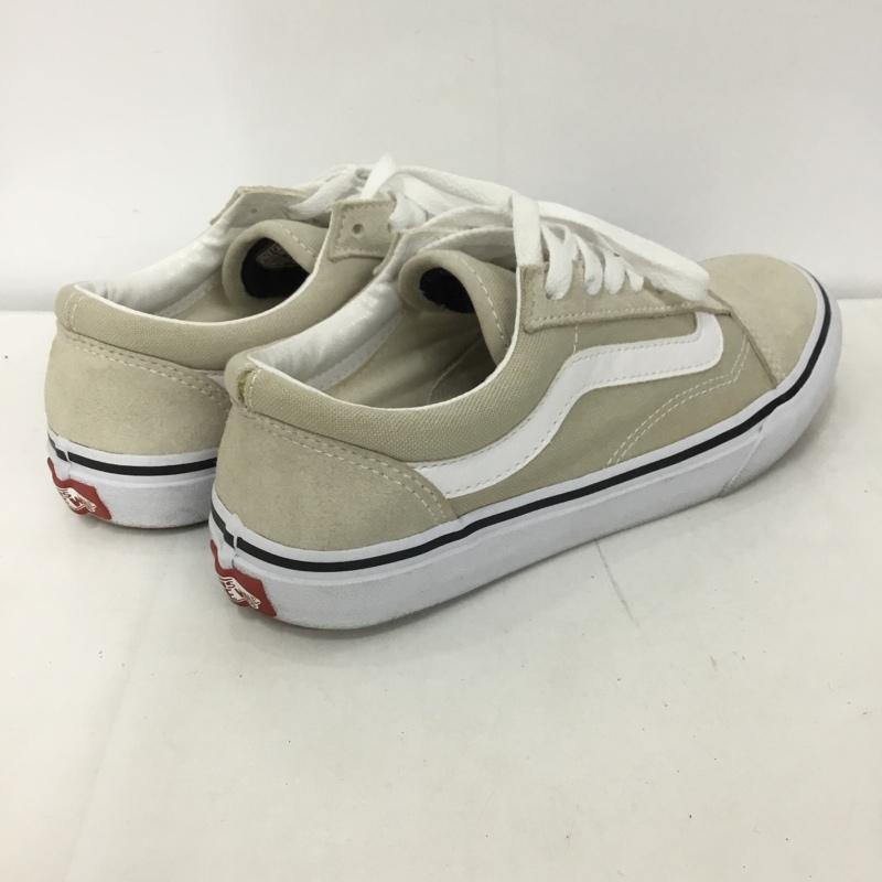バンズ VANS スニーカー スニーカー V36CF CALM オールドスクール 598707-0002 24.5cm 24.5cm ロゴ、文字 ベージュ / ベージュ / X 白 / ホワイト / レディース USED 古着 中古 10124859