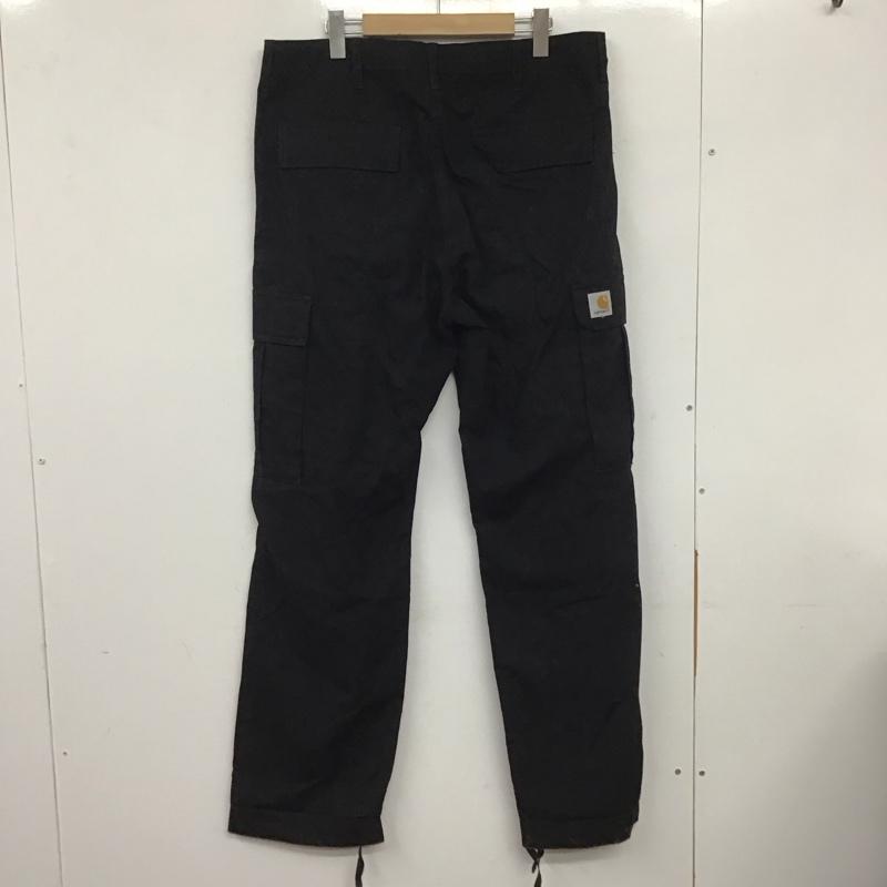 カーハート Carhartt パンツ ワークパンツ、ペインターパンツ ワークパンツ ミリタリーパンツ ワイドパンツ 34インチ ロゴ、文字 黒 / ブラック / メンズ USED 古着 中古 10137773