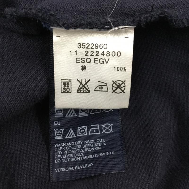 トミーヒルフィガー TOMMY HILFIGER ポロシャツ 半袖 L 無地 紺 / ネイビー / メンズ USED 古着 中古 10112772