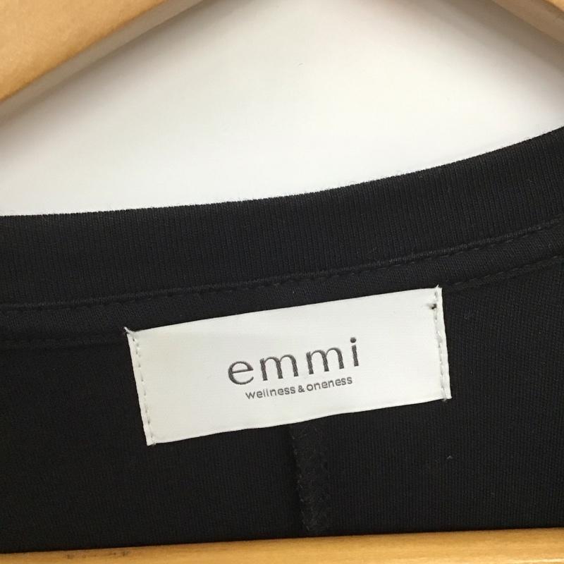 エミ emmi ワンピース ロングスカート 13wco234008 半袖ワンピース ロングワンピース フレアスカート 0 無地 黒 / ブラック / レディース USED 古着 中古 10134349