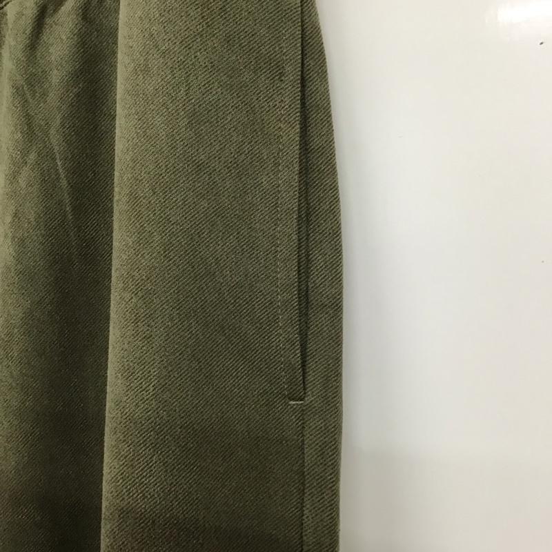 ニコアンド niko and... パンツ スラックス フェイクスエードイージーPT L 無地 カーキ / カーキ /  メンズ USED 古着 中古 10128330