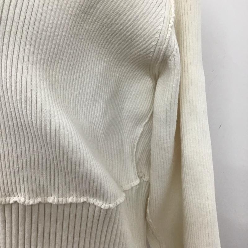 レイビームス Ray BEAMS カットソー 長袖 長袖カットソー Vネックカットソー ロングスリーブカットソー リブ 無地 白 / ホワイト / レディース USED 古着 中古 10123858