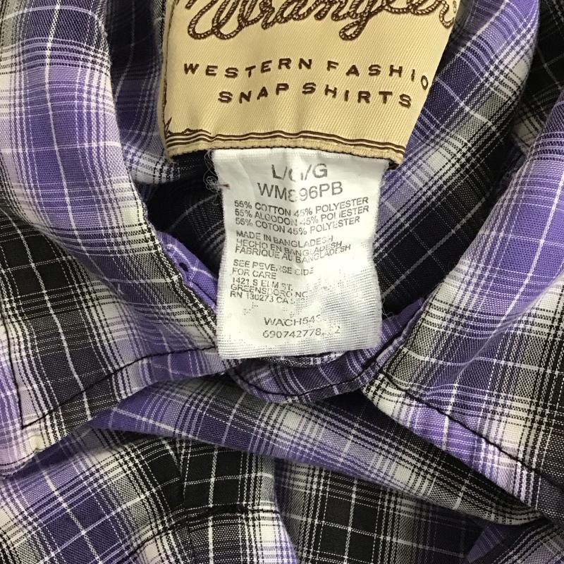 ラングラー Wrangler シャツ、ブラウス 半袖 L チェック マルチカラー / マルチカラー / メンズ USED 古着 中古 10128317