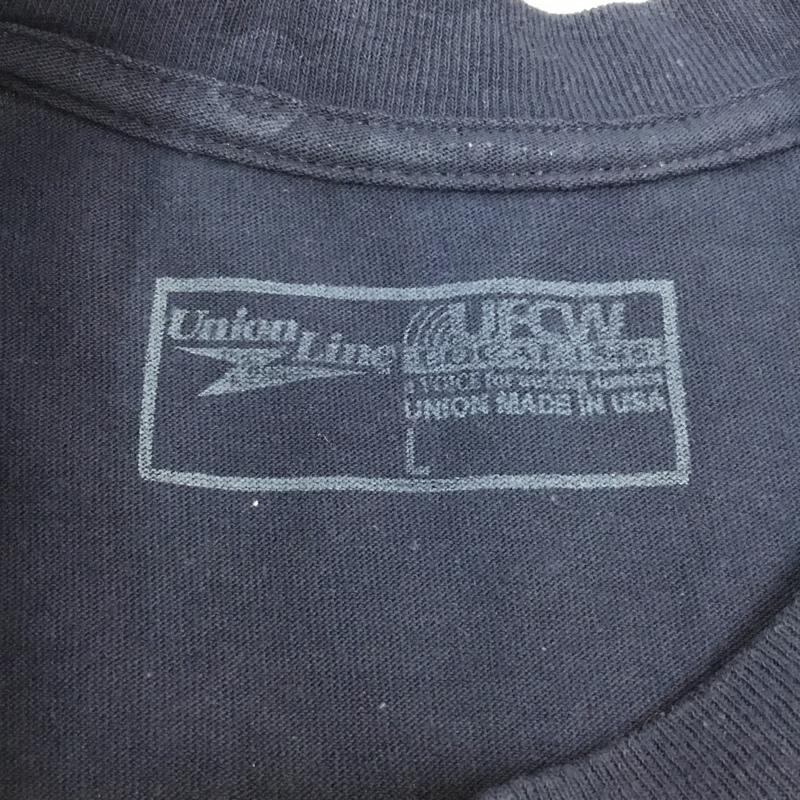 古着 USED Tシャツ 半袖 半袖カットソー プリントTシャツ クルーネックカットソー 古着 L ロゴ、文字 紺 / ネイビー /  メンズ USED 古着 中古 10108537