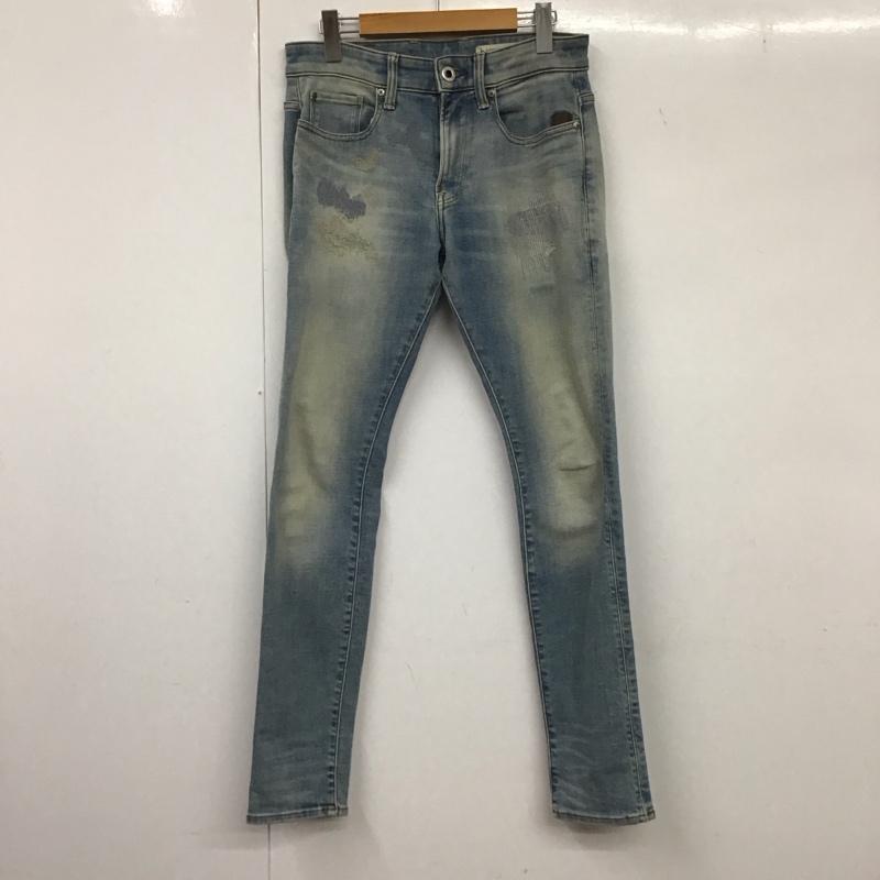 ジースターロゥ G-STAR RAW パンツ デニム、ジーンズ デニムパンツ スリムパンツ カジュアルパンツ ストレッチパンツ 29インチ 無地 インディゴ / インディゴ / メンズ USED 古着 中古 10132250