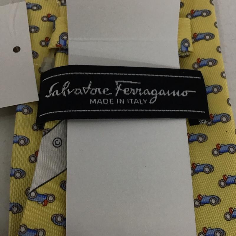 サルヴァトーレフェラガモ Salvatore Ferragamo ネクタイ ネクタイ シルク 総柄 黄 / イエロー / メンズ USED 古着 中古 10135315