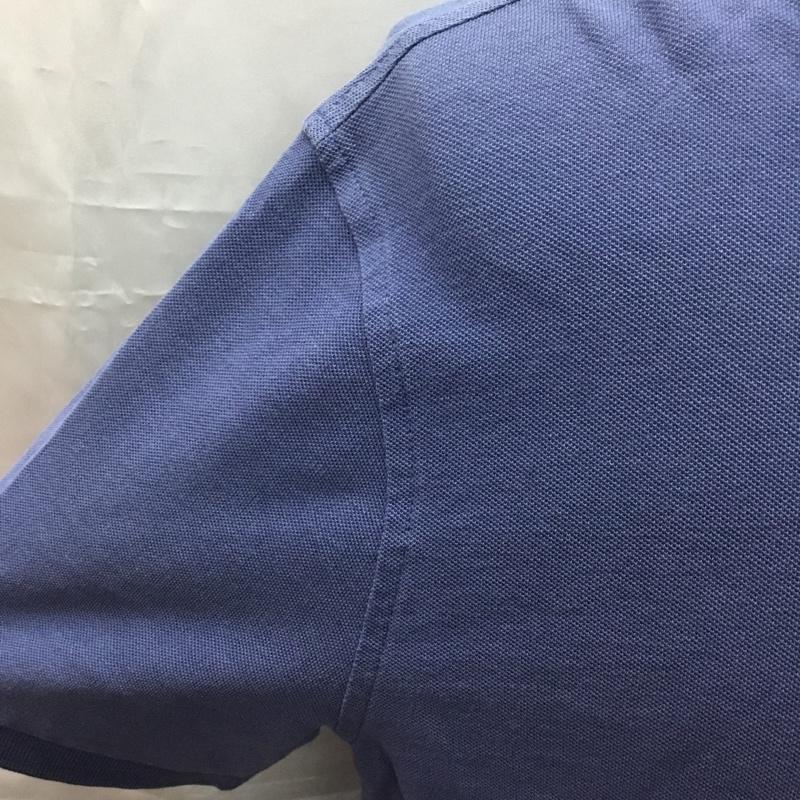ポロラルフローレン POLO RALPH LAUREN Tシャツ 半袖 半袖カットソー 刺繍Tシャツ ヘンリーネックカットソー ノーカラーポロシャツ M ロゴ、文字 青 / ブルー / メンズ USED 古着 中古 10108702