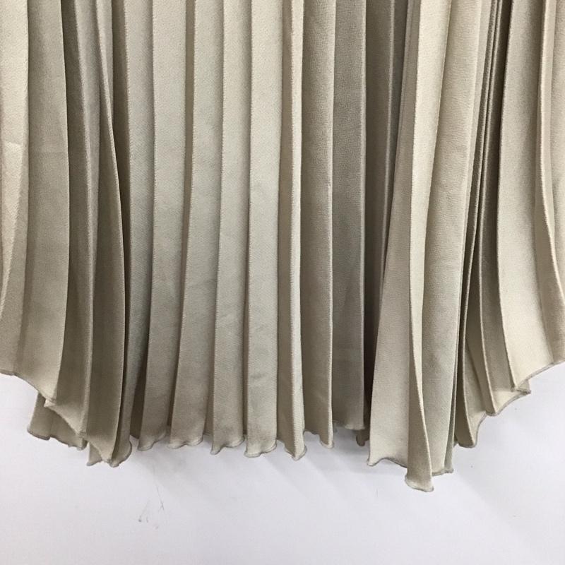 ザラ ZARA スカート ロングスカート プリーツスカート XS 無地 ベージュ / ベージュ / レディース USED 古着 中古 10136630