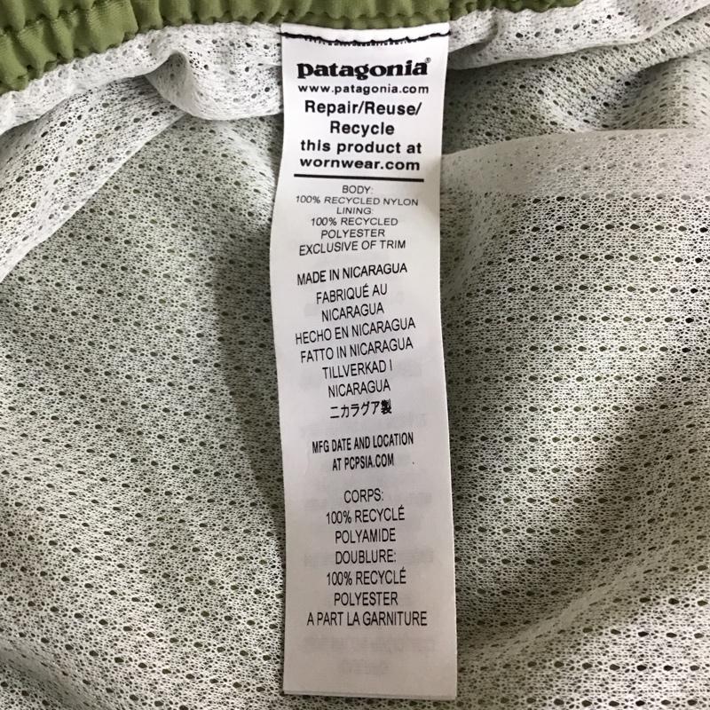 パタゴニア patagonia パンツ ショートパンツ 57022 バギーズショーツ ショートパンツ ハーフパンツ カジュアルパンツ S ロゴ、文字 緑 / グリーン / メンズ USED 古着 中古 10116372