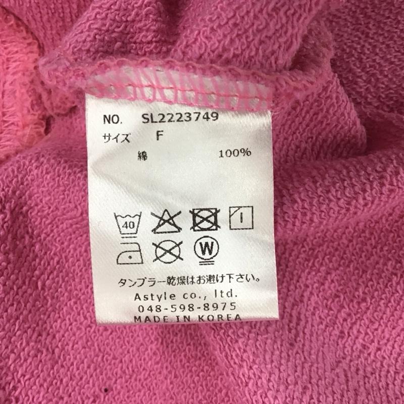 ソルロン SOLLON. トレーナー 長袖 スウェット FREE ロゴ、文字 桃 / ピンク / レディース USED 古着 中古 10112454