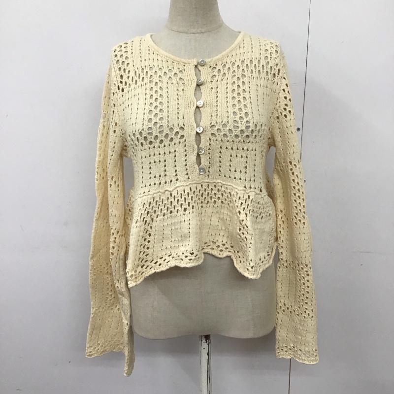 ザラ ZARA カットソー 長袖 長袖カットソー ヘンリーネックカットソー ロングスリーブカットソー S 無地 オフホワイト / オフホワイト / レディース USED 古着 中古 10124069