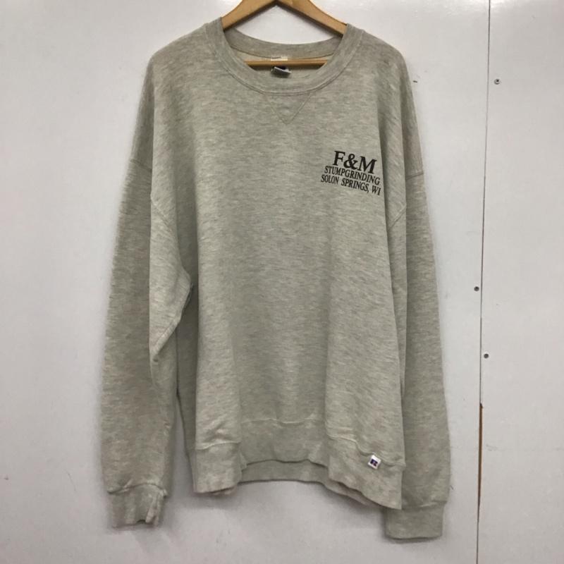 ラッセルアスレティック Russell Athletic トレーナー 長袖 長袖トレーナー スウェット クルーネック プルオーバー 90s 00s XL ロゴ、文字 灰 / グレー / メンズ USED 古着 中古 10139537
