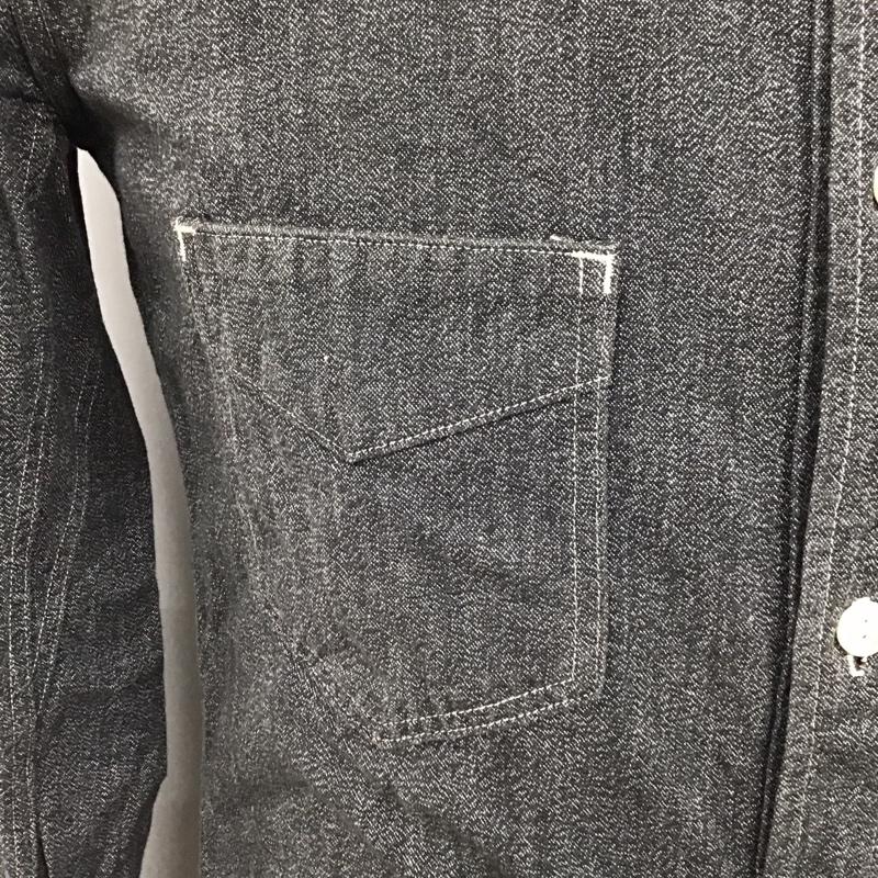 マーカウェア markaware シャツ、ブラウス 長袖 A11C-43SH01C 隠しボタンダウン デニムシャツ 1 無地 黒 / ブラック / メンズ USED 古着 中古 10121310