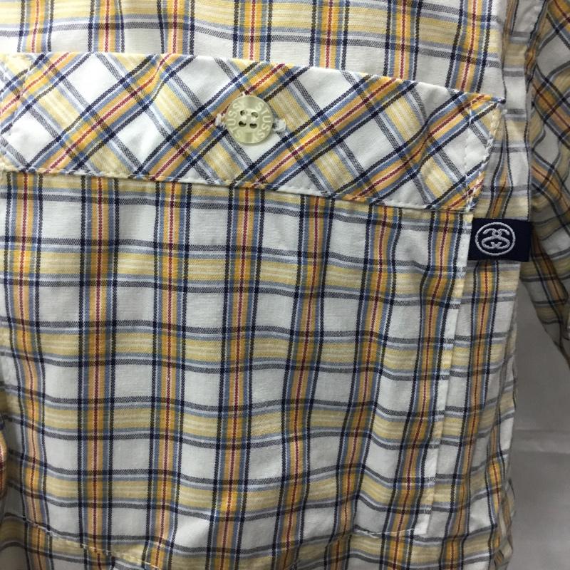 ステューシー STUSSY シャツ、ブラウス 半袖 半袖シャツ カラーシャツ 半袖カットソー チェックシャツ M チェック マルチカラー / マルチカラー / メンズ USED 古着 中古 10106408