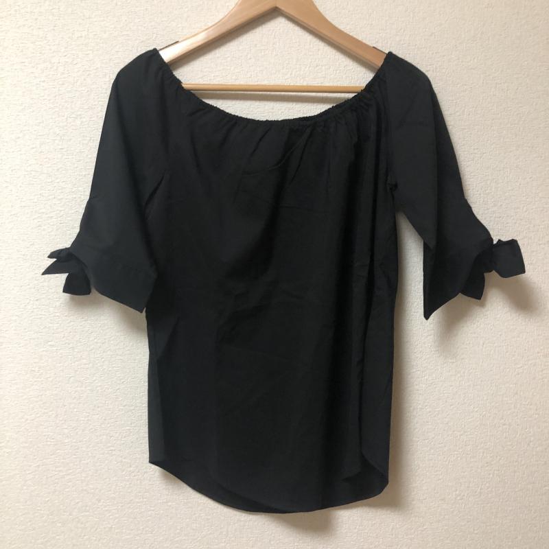 アンド ドット ノスタルジア &. NOSTALGIA カットソー 七分袖 無地 黒 / ブラック /  レディース USED 古着 中古 10002423