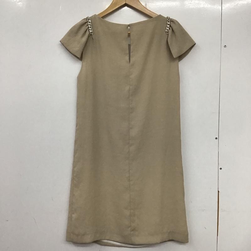 ザラベーシック ZARA BASIC ワンピース ミニスカート S 無地 ベージュ / ベージュ /  レディース USED 古着 中古 10133685