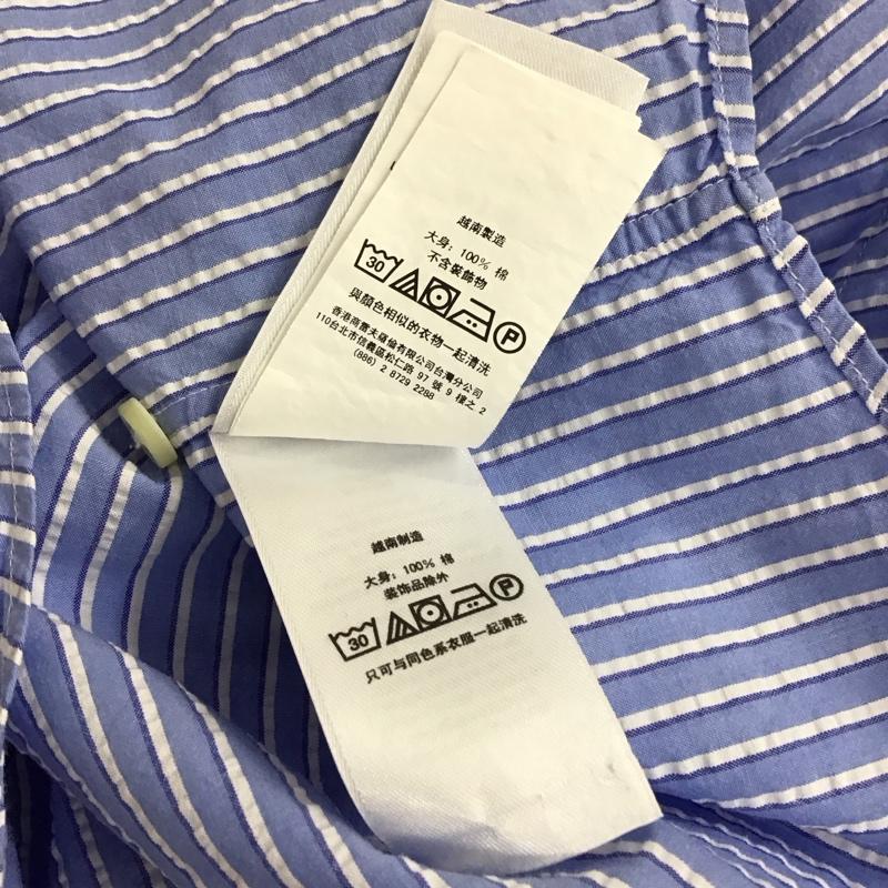 ラルフローレン RALPHLAUREN シャツ、ブラウス 半袖 半袖シャツ ストライプシャツ ボタンダウンシャツ M ストライプ 白 / ホワイト / X 青 / ブルー / メンズ USED 古着 中古 10129884
