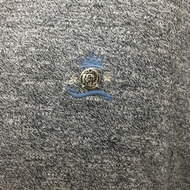 ディーゼル DIESEL カットソー 長袖 ヘンリーネック S ワンポイント 灰 / グレー /  メンズ USED 古着 中古 10109250