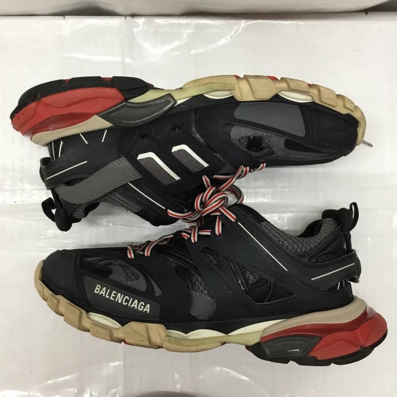 バレンシアガ BALENCIAGA スニーカー スニーカー 542023 トラックトレーナー 27cm 27.0cm ロゴ、文字 黒 / ブラック / X 灰 / グレー / X 赤 / レッド / メンズ USED 古着 中古 10106272