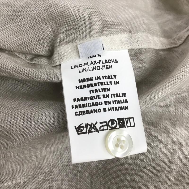 グランサッソ Gran Sasso シャツ、ブラウス 長袖 長袖シャツ 無地シャツ ノーカラーシャツ 無地 ベージュ / ベージュ / メンズ USED 古着 中古 10137967