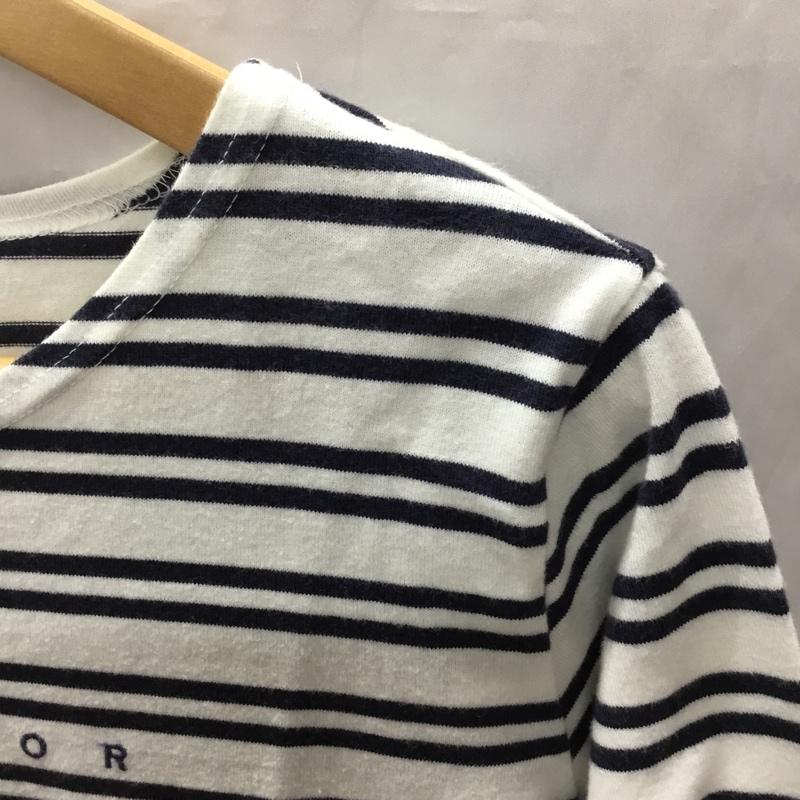マックレガー McGREGOR カットソー 七分袖 七分丈カットソー クルーネックカットソー プリントTシャツ L ボーダー柄 白 / ホワイト / X 紺 / ネイビー / レディース USED 古着 中古 10113391