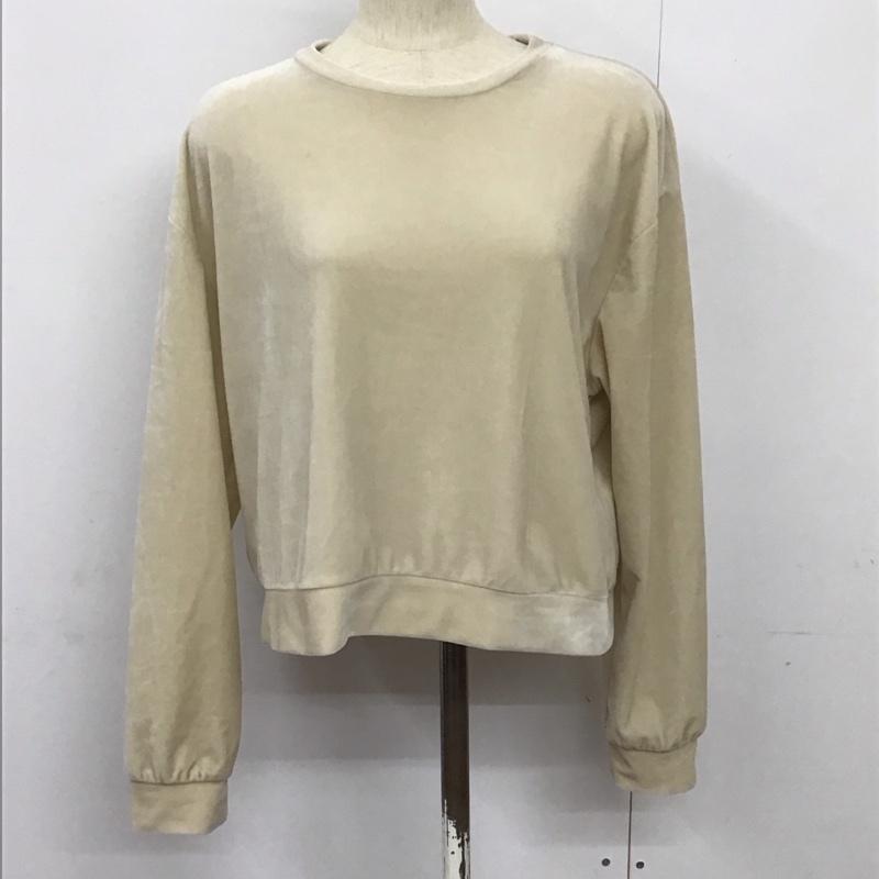ザラ ZARA カットソー 長袖 長袖カットソー クルーネックカットソー S 無地 ベージュ / ベージュ / レディース USED 古着 中古 10125244