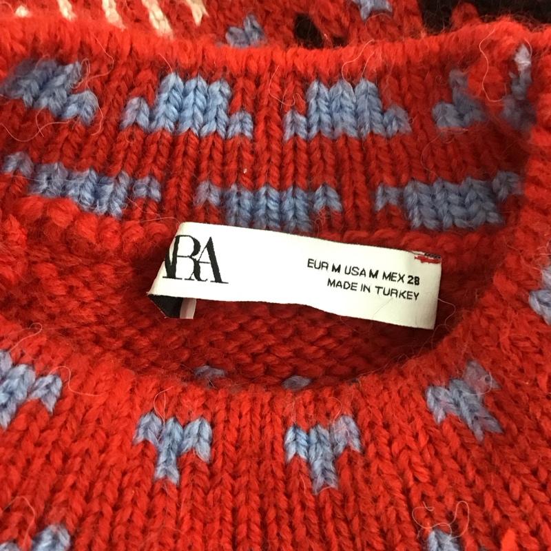 ザラ ZARA ニット、セーター 長袖 M  赤 / レッド /  レディース USED 古着 中古 10111418