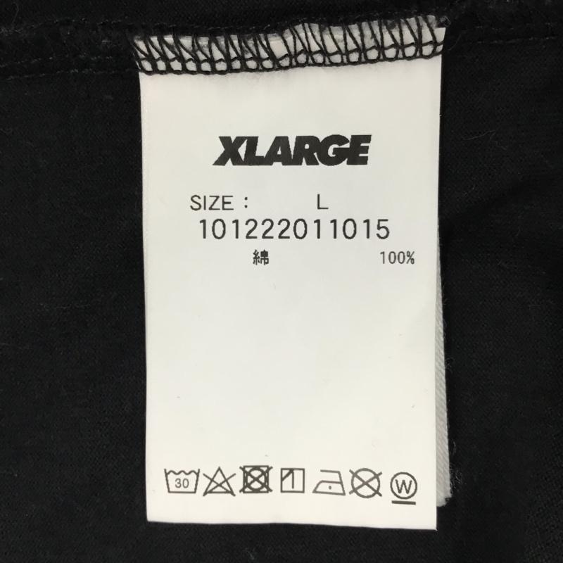 エクストララージ XLARGE Tシャツ 半袖 半袖カットソー プリントTシャツ クルーネックカットソー L ロゴ、文字 黒 / ブラック / メンズ USED 古着 中古 10115161