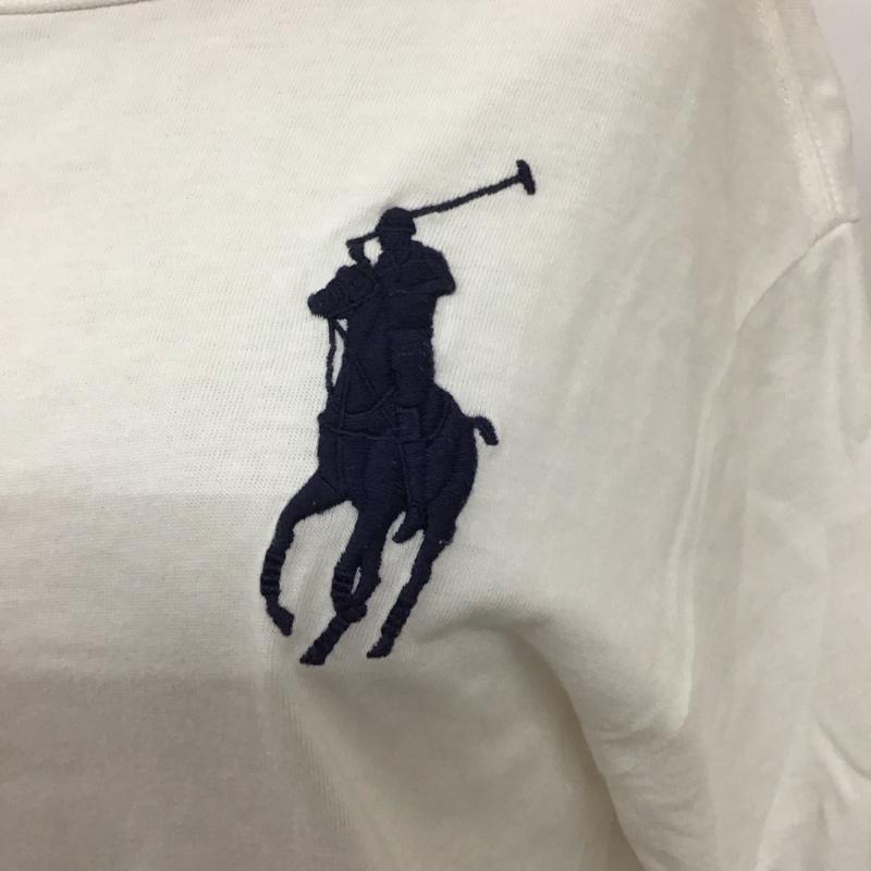 ポロラルフローレン POLO RALPH LAUREN Tシャツ 半袖 半袖カットソー プリントTシャツ クルーネックカットソー M ロゴ、文字 白 / ホワイト / レディース USED 古着 中古 10118606