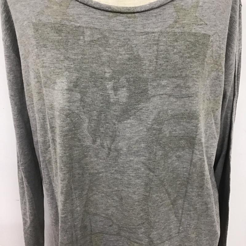 グラム glamb カットソー 長袖 長袖 3 プリント 灰 / グレー /  メンズ USED 古着 中古 10109095