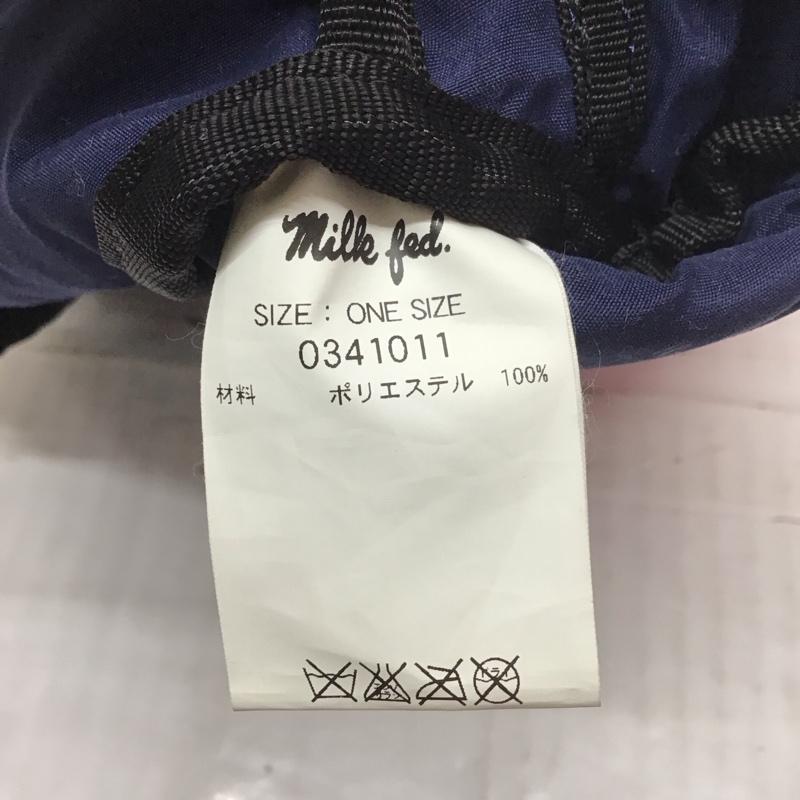 ミルクフェド MILKFED. ウエストバッグ ウエストバッグ 0341011 ロゴ、文字 ベージュ / ベージュ / X 桃 / ピンク / X 紺 / ネイビー / レディース USED 古着 中古 10111785