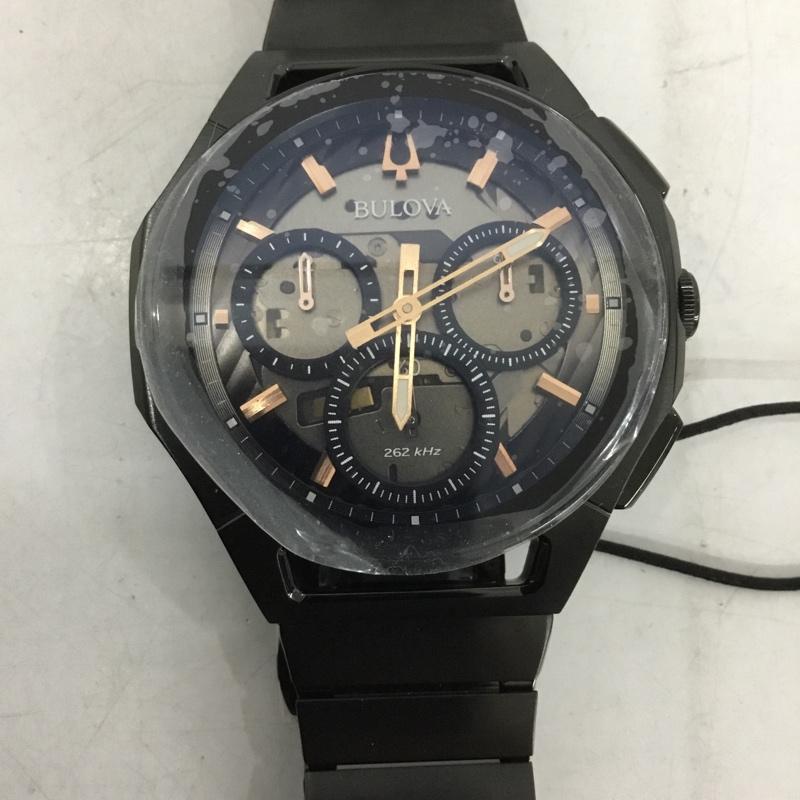 ブローバ BULOVA 腕時計 アナログ(クォーツ式) 98A207 CURV Progressive Sports 箱有 ロゴ、文字 黒 / ブラック / メンズ USED 古着 中古 10133875