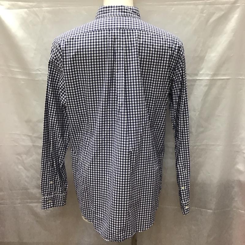 ラルフローレン RALPHLAUREN シャツ、ブラウス 長袖 長袖シャツ チェックシャツ カラーシャツ 長袖カットソー ボタンダウンシャツ L チェック 白 / ホワイト / X 青 / ブルー /  メンズ USED 古着 中古 10113160