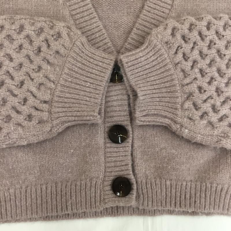 ココ ディール COCO DEAL カーディガン 長袖 2 無地 桃 / ピンク / レディース USED 古着 中古 10135635