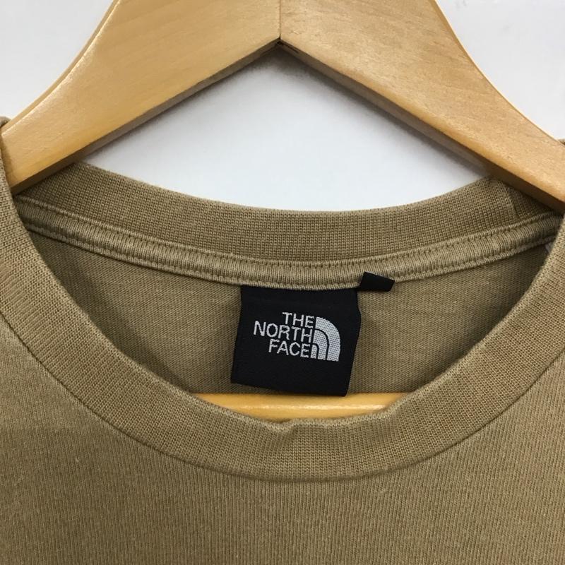 ザノースフェイス THE NORTH FACE Tシャツ 半袖 nt81838 BOXLOGOTEE 半袖カットソー クルーネック L ロゴ、文字 ベージュ / ベージュ / メンズ USED 古着 中古 10129523